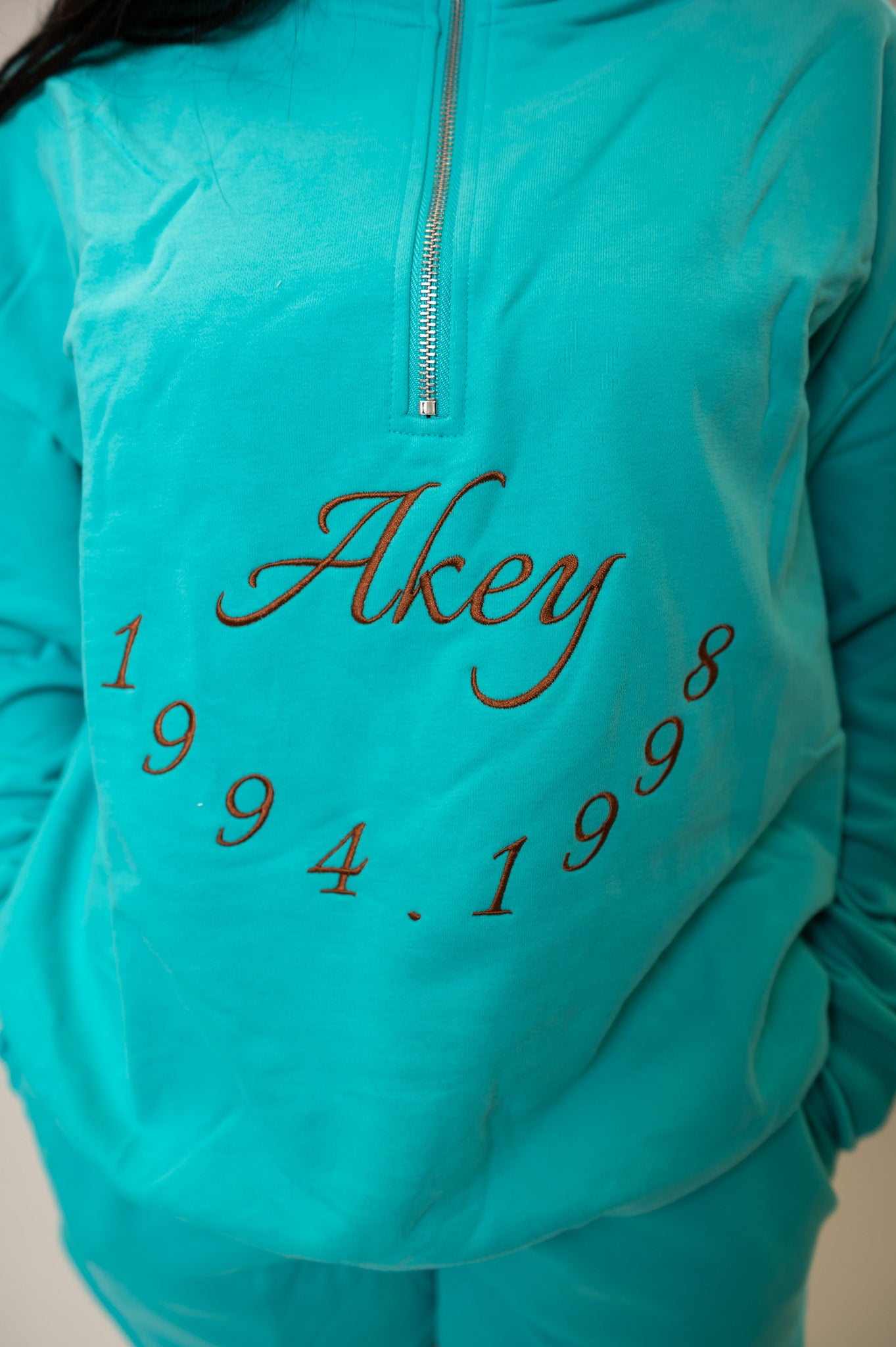 199X SET | Women's Quarter Zip Sweatshirt & Shorts Set – AKEYoriginal